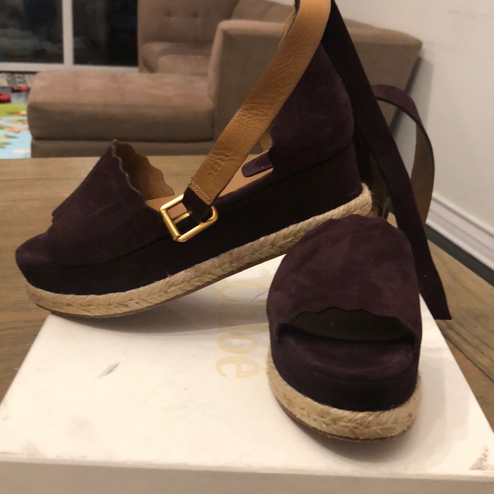 Chloé Lauren Espadrille Wedge Sandal